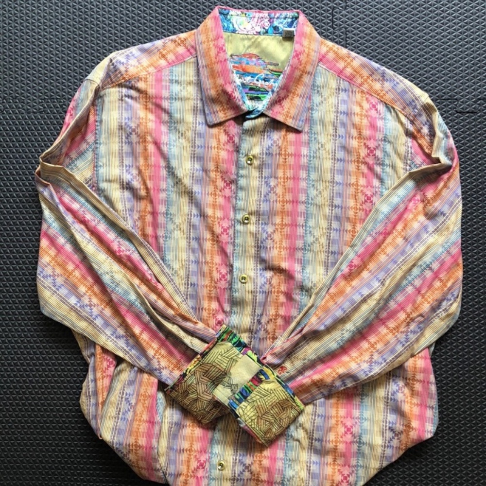 Robert Graham Striped Button Down Shirt